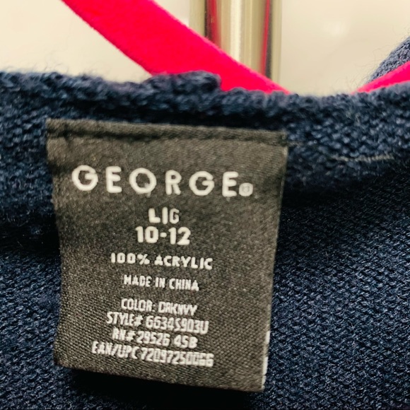 George Cardigan Navy Girls size Large - Picture 3 of 3
